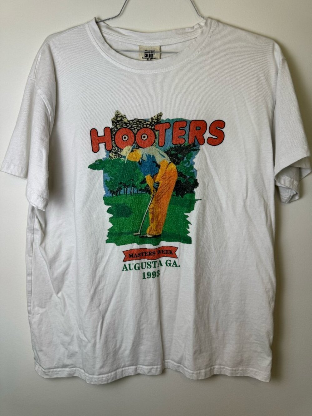 Comfort Colors Hooters Masters Week Augusta GA 1993 Golf T-Shirt Men’s XL White